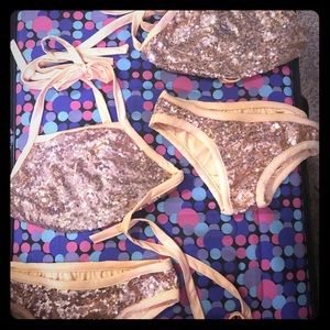 2 brand new Sequin embellished swimsuit
